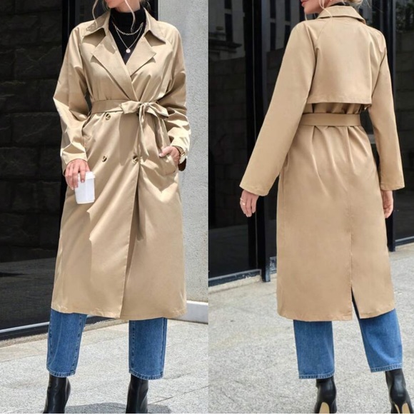 Classic Double Breasted Button Jacket Coat - Picture 2 of 2